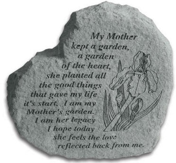 A Mothers Legacy Garden heart shaped stone